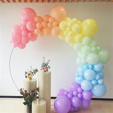 Haolongfa Kit De Guirnalda De Arco De Globos Arcoíris Pastel 130 Unidades 18 12 5 Pulgadas