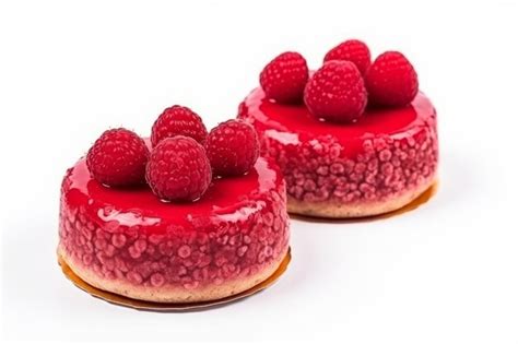 Premium AI Image Raspberry Cakes Dessert Jam Cream Generate Ai