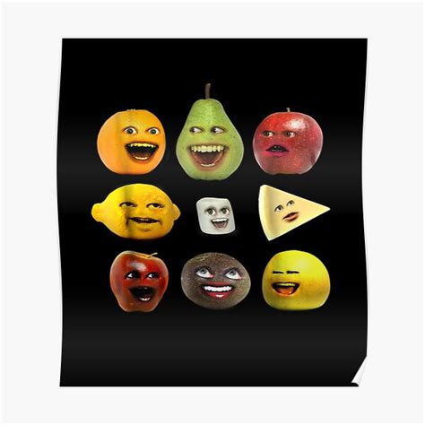 "Annoying Orange and Characters" Poster for Sale by JohnJamessha ...