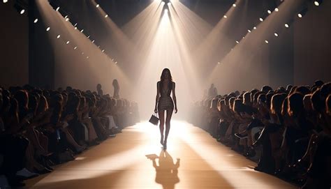 Premium Photo A Model Walking Down The Runway A Fashion Show A Runway