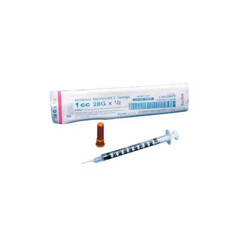 Monoject Softpack Tuberculin Syringe 28g X 12 1ml 100bx Cardinal