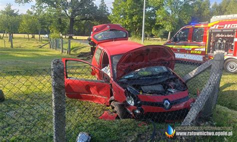 Rozbite Renault Na Prywatnej Posesji W Grabicach Na Miejscu Pijany