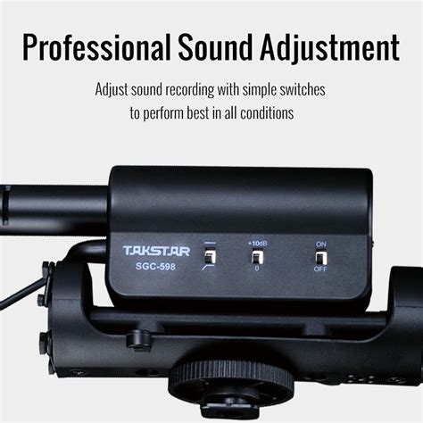 Takstar SGC-598 | Shotgun Camera Microphone External Battery Power ...