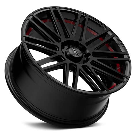 Ruff Racing R Wheels Satin Black With Red Undercut Rims