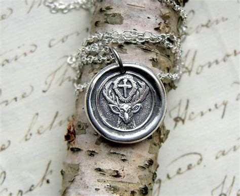 Stag Necklace 999 Silver Wax Seal Necklace Mens By Icemaidens Wax Seal