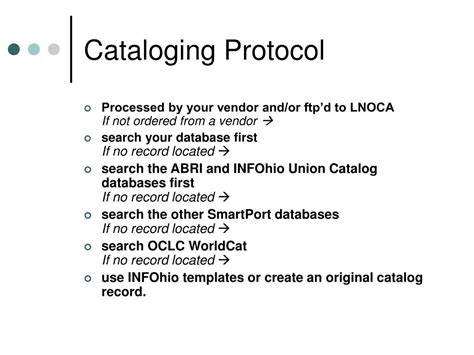 cataloging ii powerpoint    id