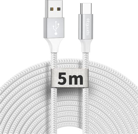 Amazon co jp USB Type C ケーブル5m 白etguuds タイプc ケーブル 長い USB C 充電ケーブル 高