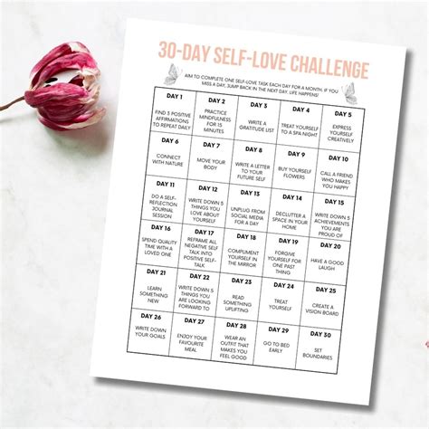 The 30 Day Self Love Challenge Love Yourself More