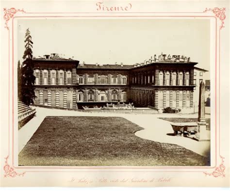 Italie Firenze Palazzo Pitti Visto Dal Giardino Di Boboli Vintage