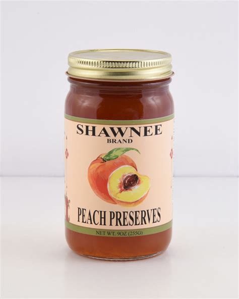 Peach Preserves 1 2 Pint Shawnee Canning Company