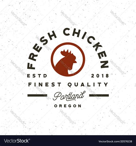 Premium Fresh Chicken Meat Label Royalty Free Vector Image