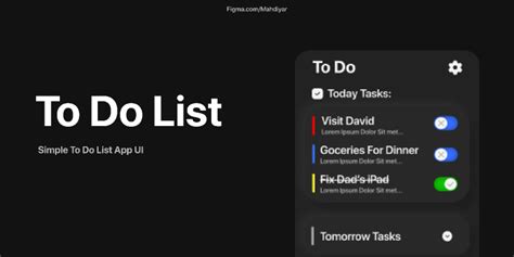 To Do List App UI | Figma