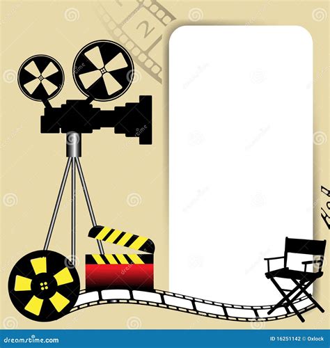 Cinema theme stock vector. Illustration of artistic, camera - 16251142