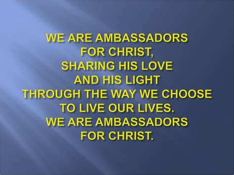 Ambassador For Christ