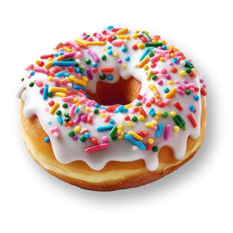 Donut with sprinkles isolated on transparent background. 24841282 PNG