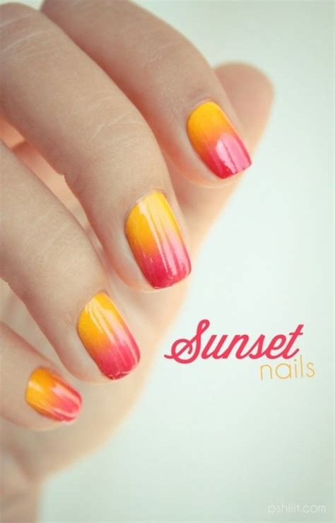 Sunset Nails Ombré Sunset Inspiration Nail Art Sunset Nails Nails