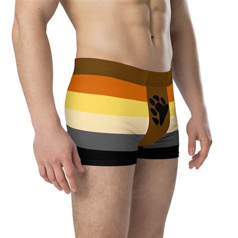 Bear Gay Underwear Bear Paw Print Bear Boxer Briefs Queer Etsy