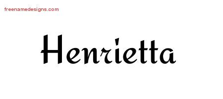 Calligraphic Stylish Name Tattoo Designs Henrietta Download Free - Free ...