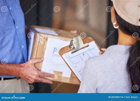 Your Package Has Arrived High Angle Shot Of An Unrecognizable Man