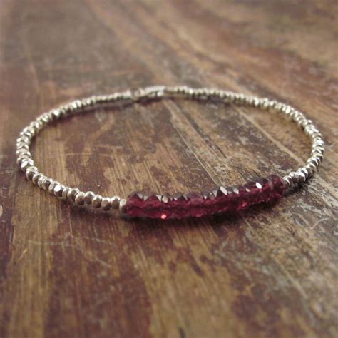 Garnet Bracelet Garnet Bracelets Girlfriend Gift Womens Gift