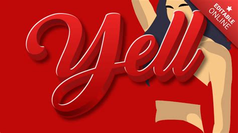Yell | Text Effect Generator | TextStudio