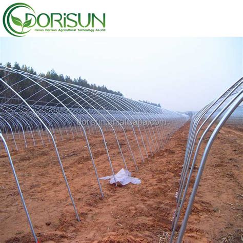 High Strength Commercial Agricultural Poly Tunnel Single Span Green