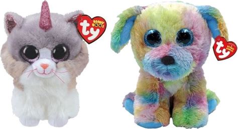 Ty Knuffel Beanie Boos Asher Cat And Max Dog