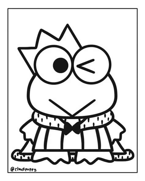 Free Keroppi Funny Printable Coloring Pages Coloring Cool