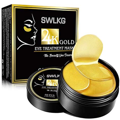 24K Gold Eye Treatment Mask Under Eye Patches Reduces Wrinkles and ...