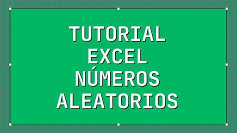 Cómo generar números aleatorios en Excel Guía fácil