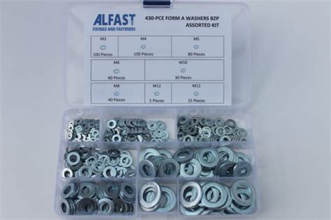 Pce Form A Washers Kit Zinc Plated Alfast Fixings Fasteners Ltd