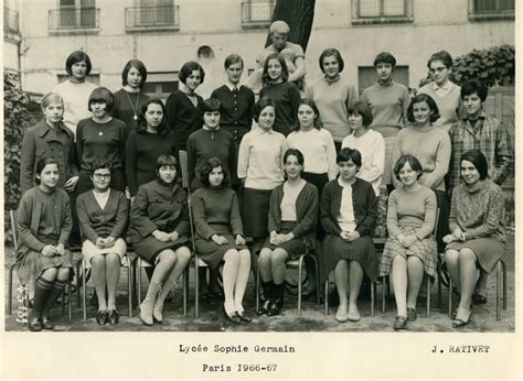 Photo De Classe Première D 2 De 1967 Lycée Sophie Germain Copains D