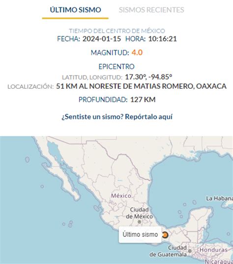 Temblor Hoy En México 15 De Enero ¿dónde Fue El Epicentro Del Sismo Según El Servicio