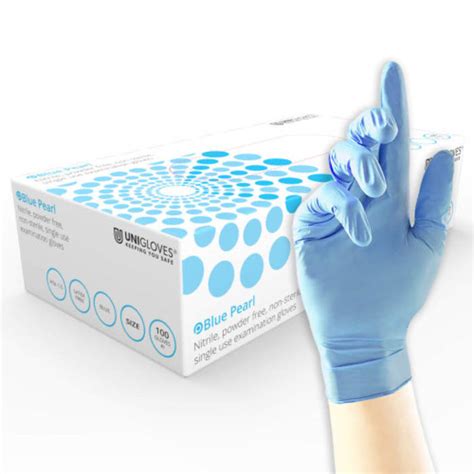 GP0011 Unigloves Uniglove GP0 Blue Powder Free Nitrile Disposable