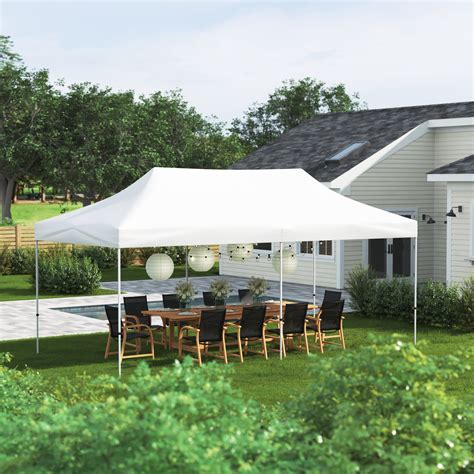 Zenova Ft W X Ft D Steel Pop Up Party Tent Reviews Wayfair