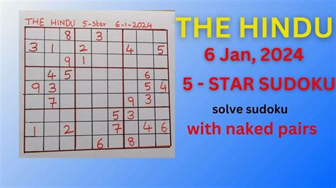 Solving Sudoku Trick Of Naked Pair The Hindu Newspaper 06 01 24