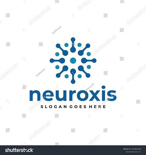 Circle Dot Neuro Symbol Logo Design Stock Vector (Royalty Free ...