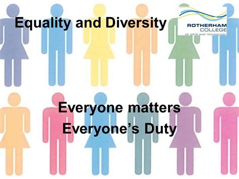 Equality And Diversity Everyone Matters Everyones Duty Sue Horner Head