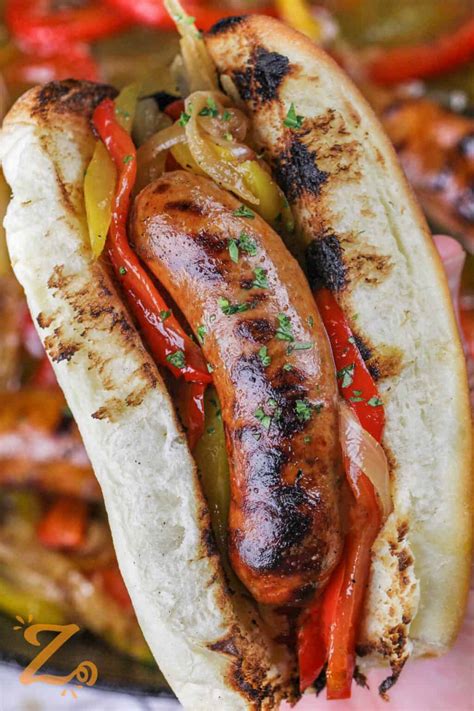 Grilled Sausage And Peppers Grill Or Stovetop Our Zesty Life