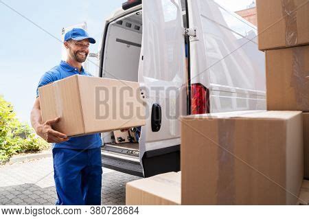 Truck Mover Unloading Image Photo Free Trial Bigstock