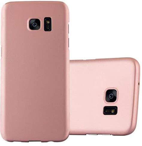 Cadorabo Hoesje Voor Samsung Galaxy S7 EDGE In METAAL ROSE GOUD Hard