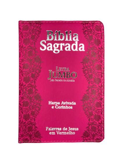 B Blia Sagrada Letra Jumbo Arc Harpa Avivada E Corinhos Capa Pu Z Per