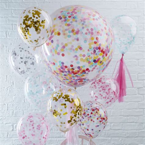 20pcs 12inch 30cm Clear Confetti Balloon Latex Confetti Ballon Wedding ...