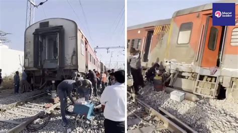 Four Coaches The Engine Of Sabarmati Agra Cantt Superfast Express