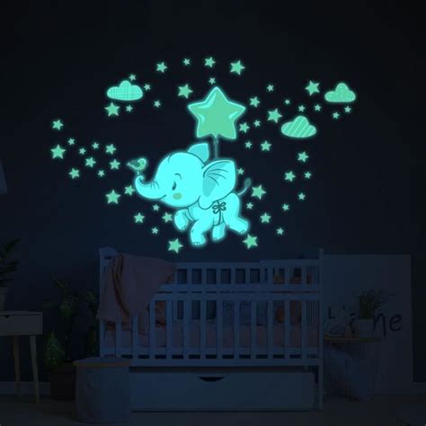 Bebeboutik Sticker Phosphorescent Lumineux L Phants Joyeux Dans