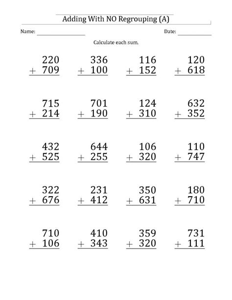 Math Printables 3 Grade To 5th Grade