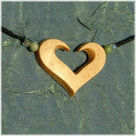 Open Heart, Carved Coconut Necklace, - Etsy