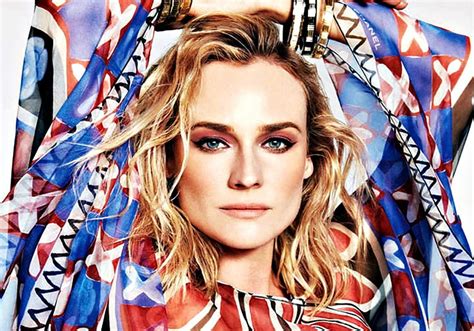 Diane Kruger Blue White Blonde Girl Harpers Bazaar Australia