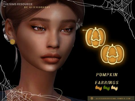 The Sims Resource Halloween Pumpkin Earrings