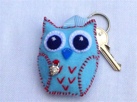 Felt Owl Keyring By Sew June Jones Felt Owl Keyrings Handmade